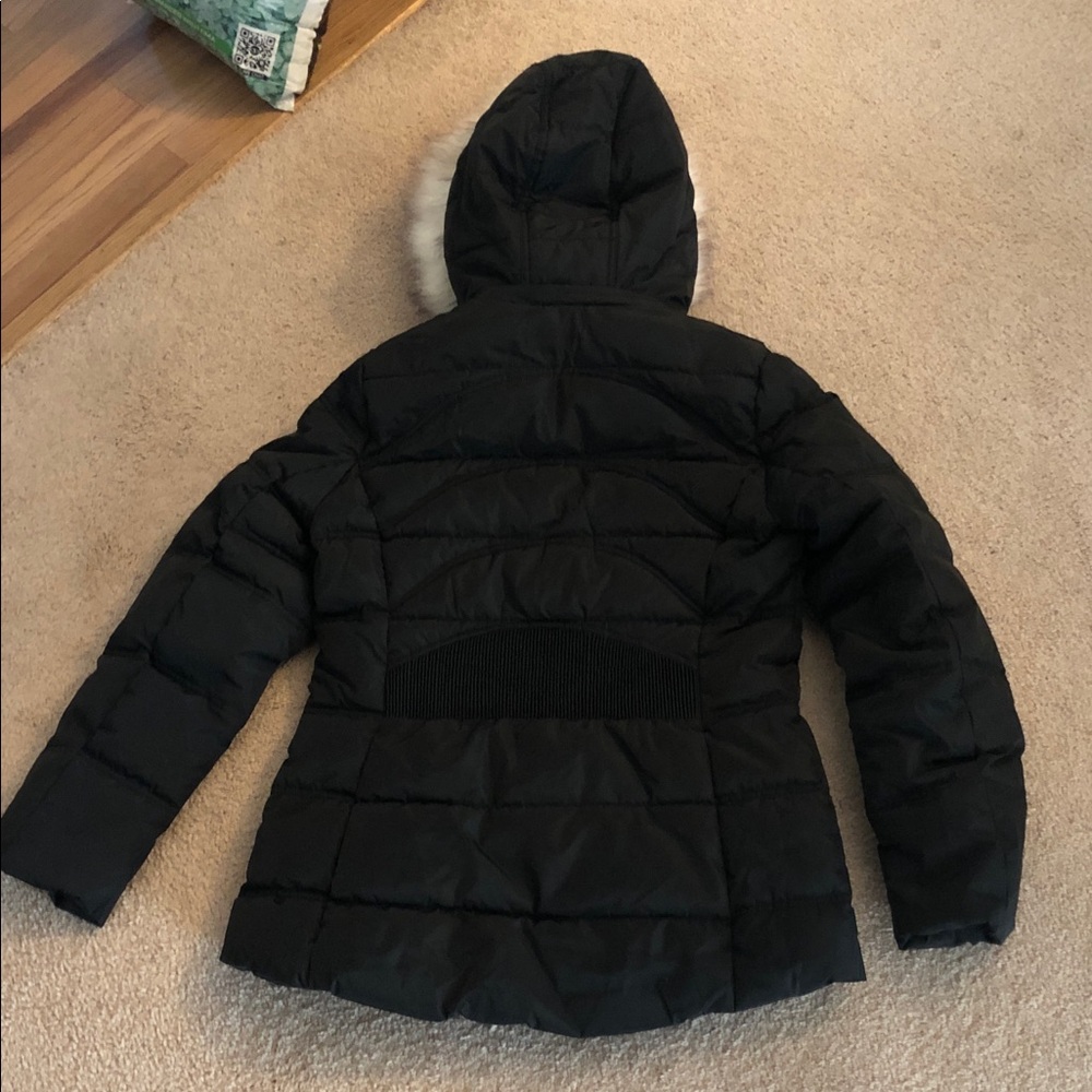 Nautica Women's Black Puffer Coat with Faux Fur Trim - Picture 6 of 8